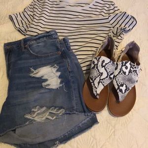 Snake skin sandals